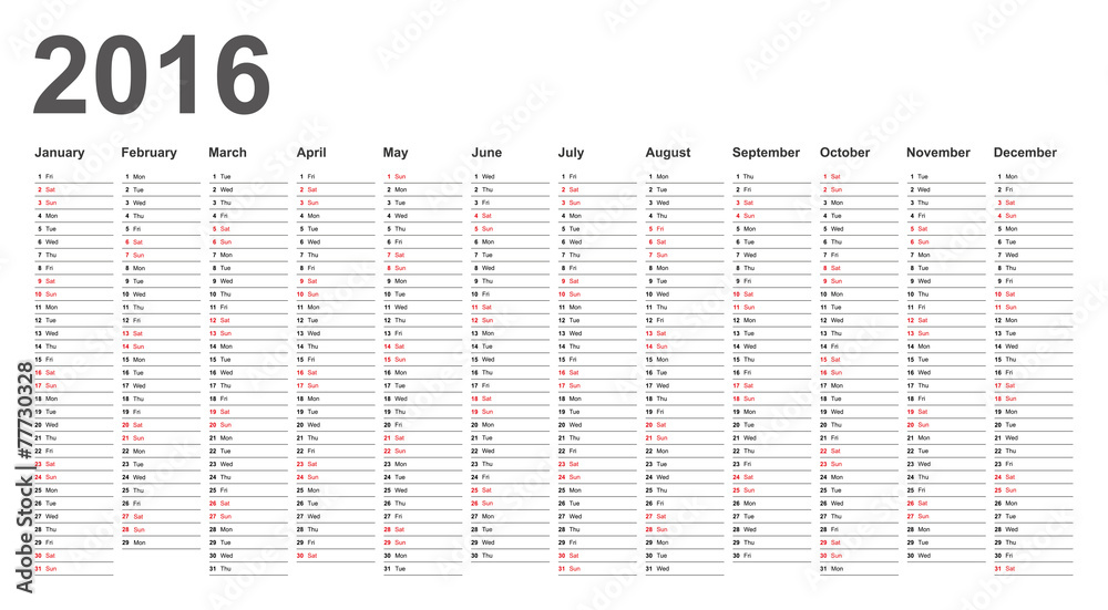 Octrooi lading muis of rat Kalender 2016 Stock Vector | Adobe Stock