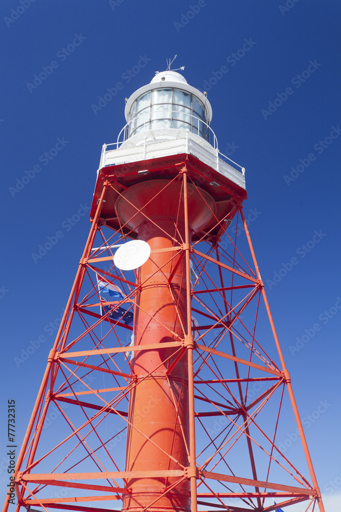 Red iron lighthouse