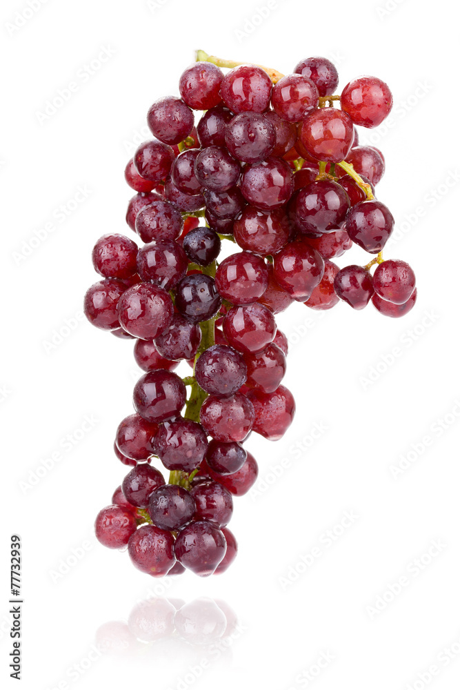 red grape isolated on white
