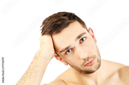 Handsome young man isolated...