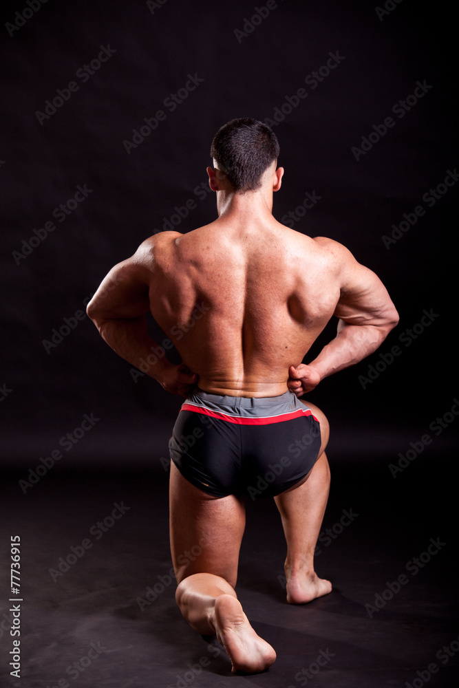 young bodybuilder posing