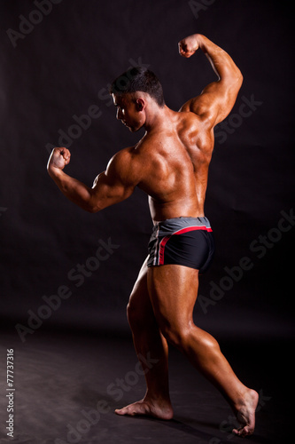 young bodybuilder posing