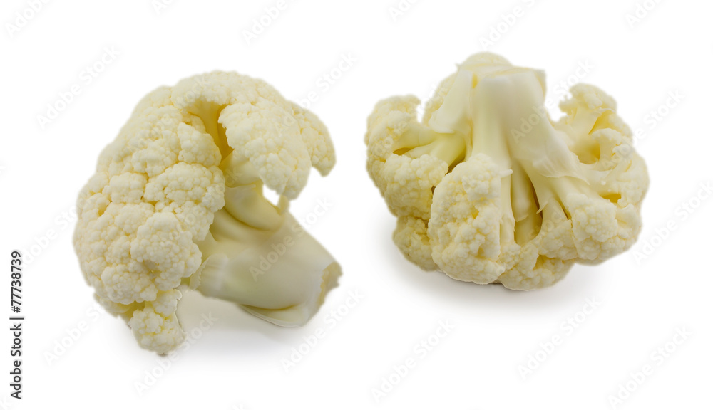 cauliflower isolated on white background cauliflower isolated on white background
