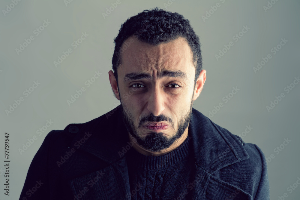 Man with sad expression.. Man with sad expression..