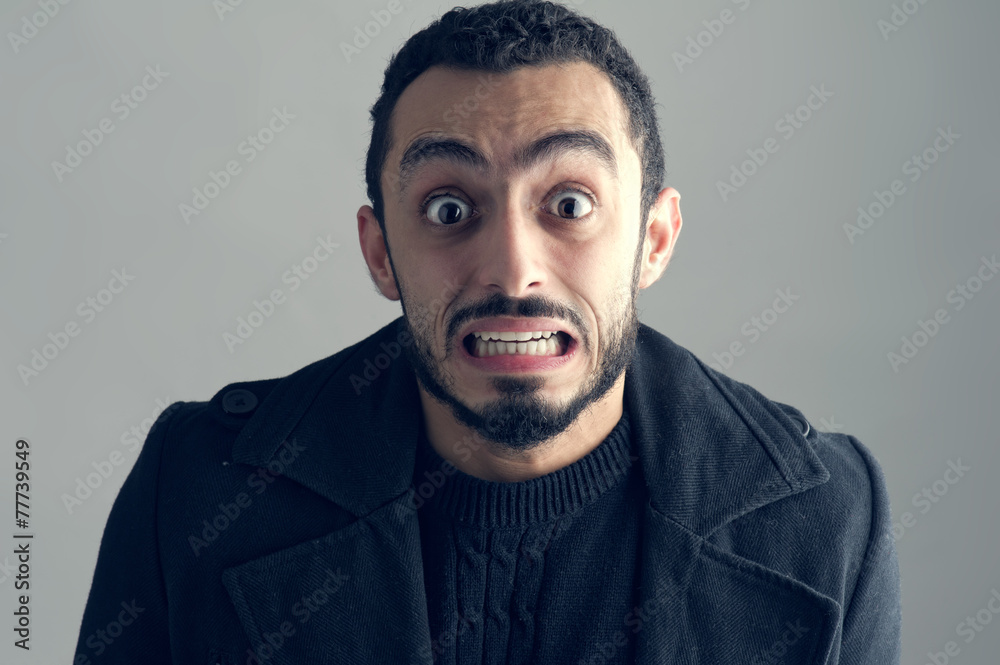 Man with a surprised facial expression, Surprise, Man with a surprised facial expression, Surprise,