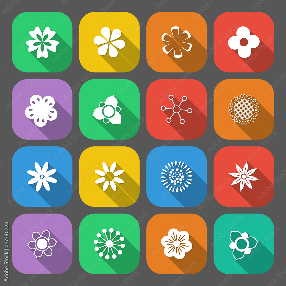 Set of Floral Buttons Set of Floral Buttons