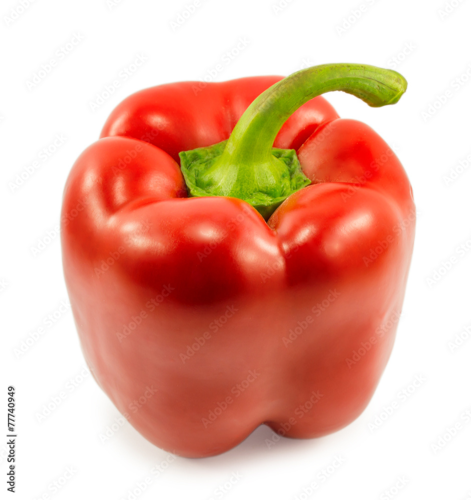 red bell pepper isolated on a white background red bell pepper isolated on a white background