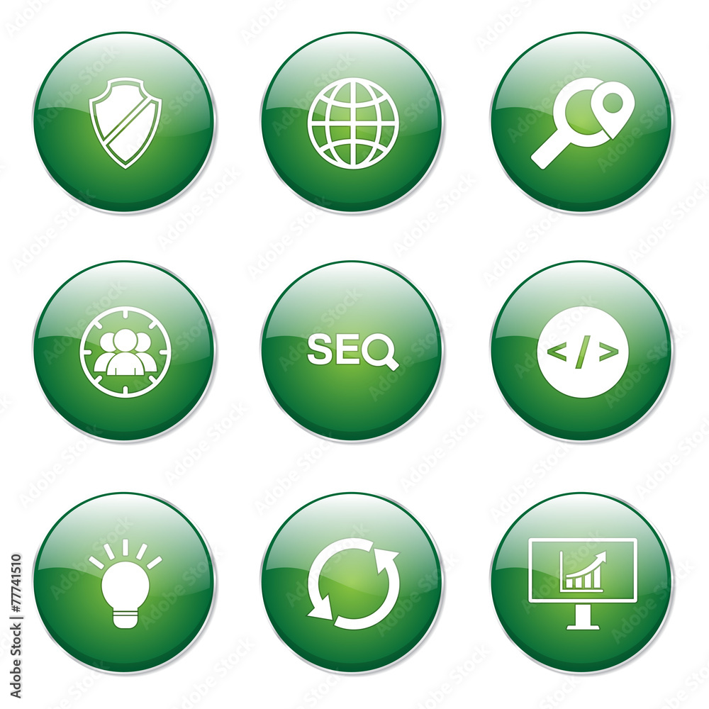 SEO Internet Sign Green Vector Button Icon Design Set 2 SEO Internet Sign Green Vector Button Icon Design Set 2