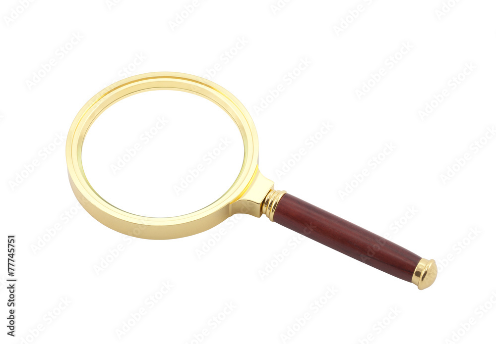Magnifying glass isolated on white with clipping path Magnifying glass isolated on white with clipping path