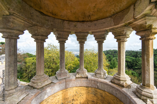 Vászonkép pillars of Pena National Palace, Portugal