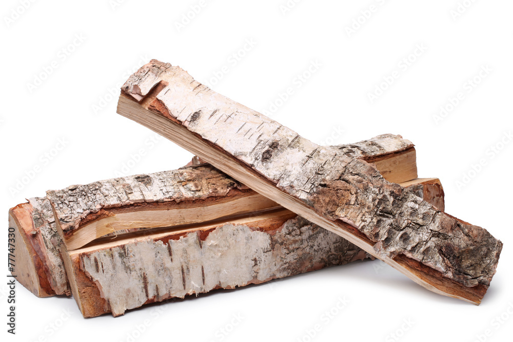 Naklejka premium Birch firewood