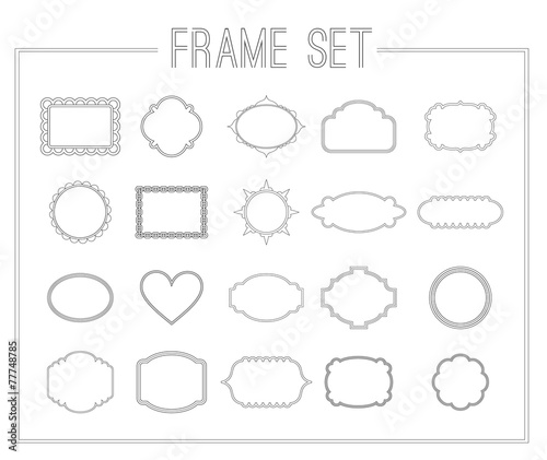 frame set with laurels,ribbons and crowns
