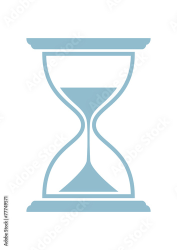 Hourglass icon on white background