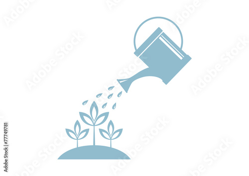 Watering can icon on white background