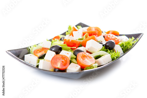 Greek salad , isolated