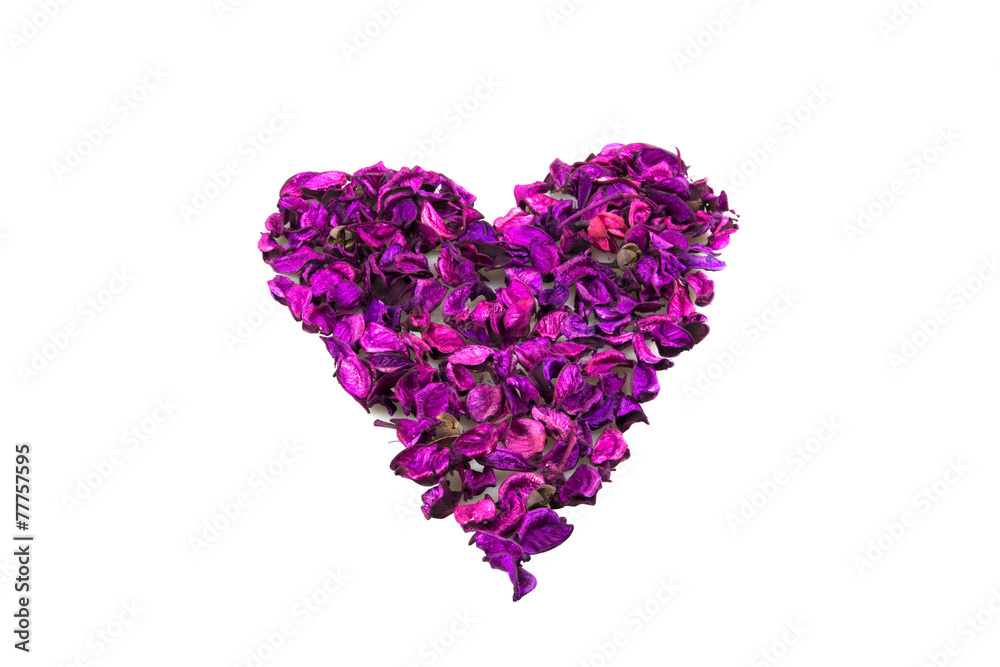 Floral heart isolated