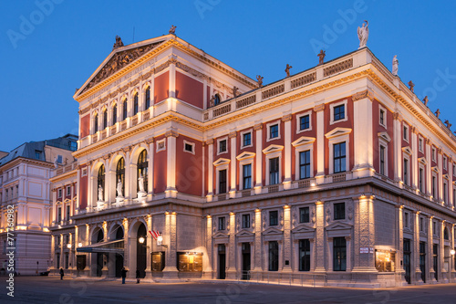 Wiener Musikverein am Abend photo