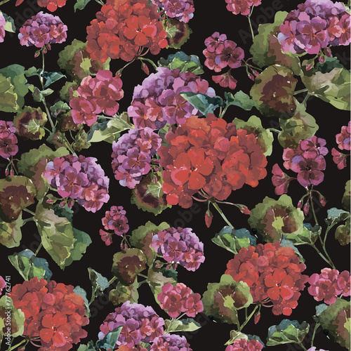 Fototapeta Naklejka Na Ścianę i Meble -  flowers, pattern, watercolor