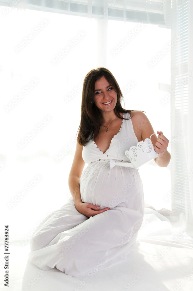 Smiling portrait of pregnant woman Smiling portrait of pregnant woman