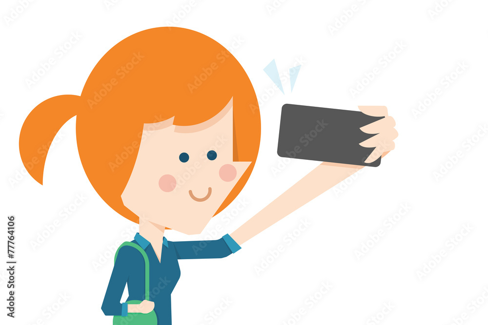 Girl taking selfie