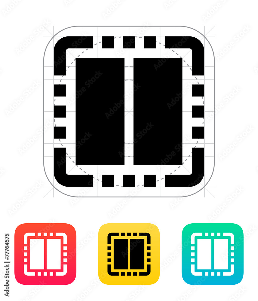 Dual Core CPU icon. Vector illustration. Dual Core CPU icon. Vector illustration.