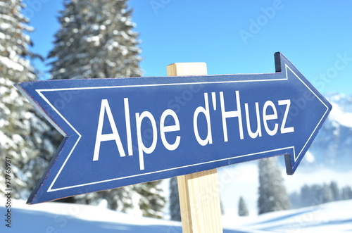 Alpe d'Huez arrow photo