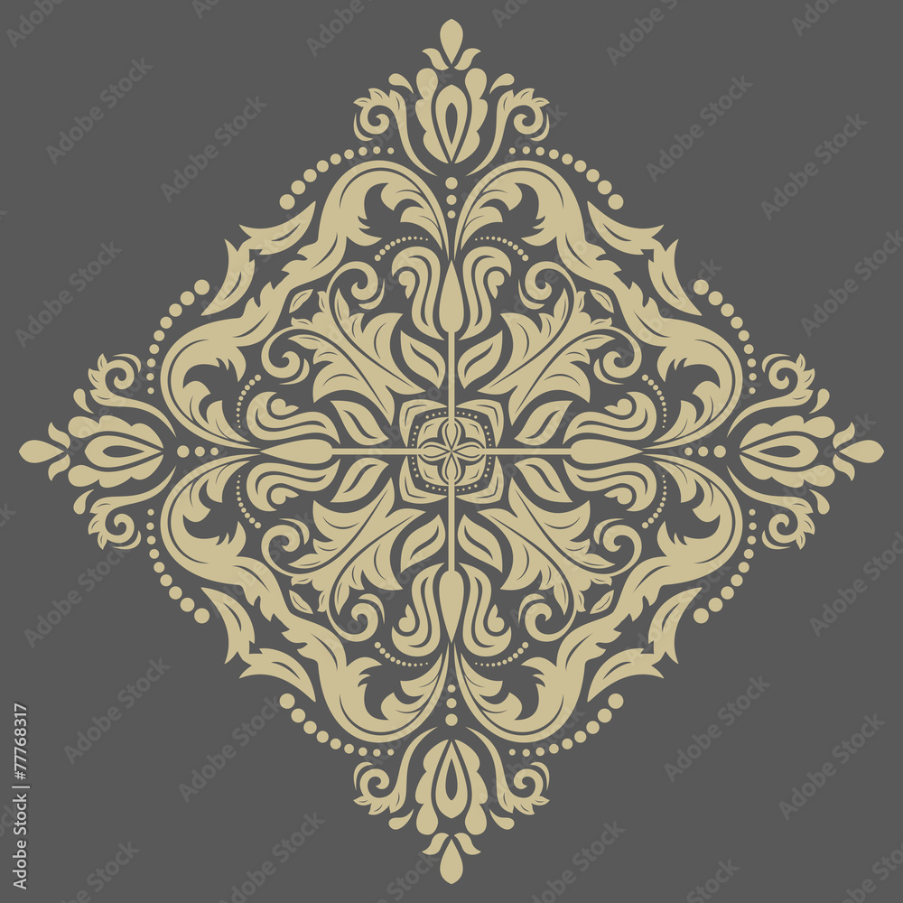 Damask Vector Orient Pattern