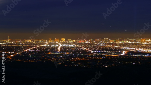 Las Vegas Dusk to Night Time Lapse