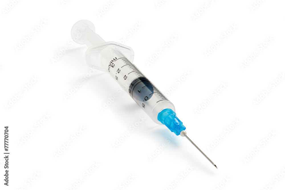 Syringe isolated on white with path Syringe isolated on white with path