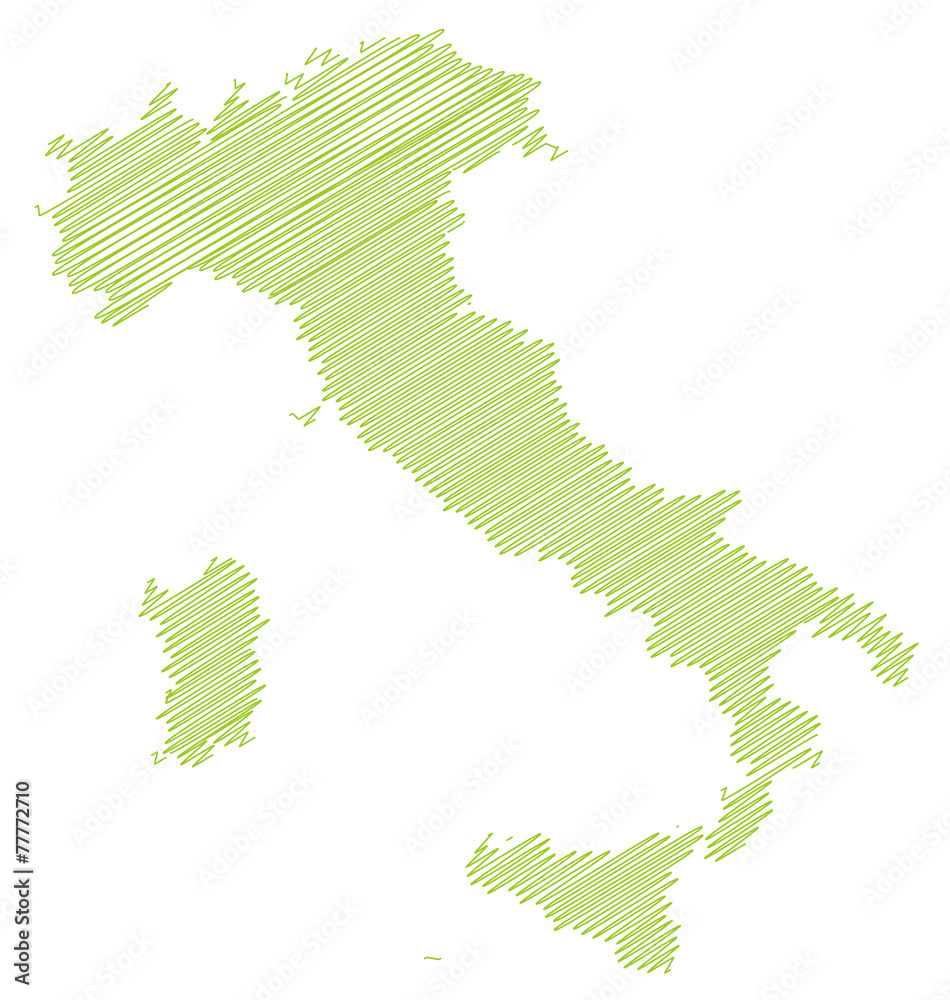 Fototapeta premium Landkarte *** scribbled Italien
