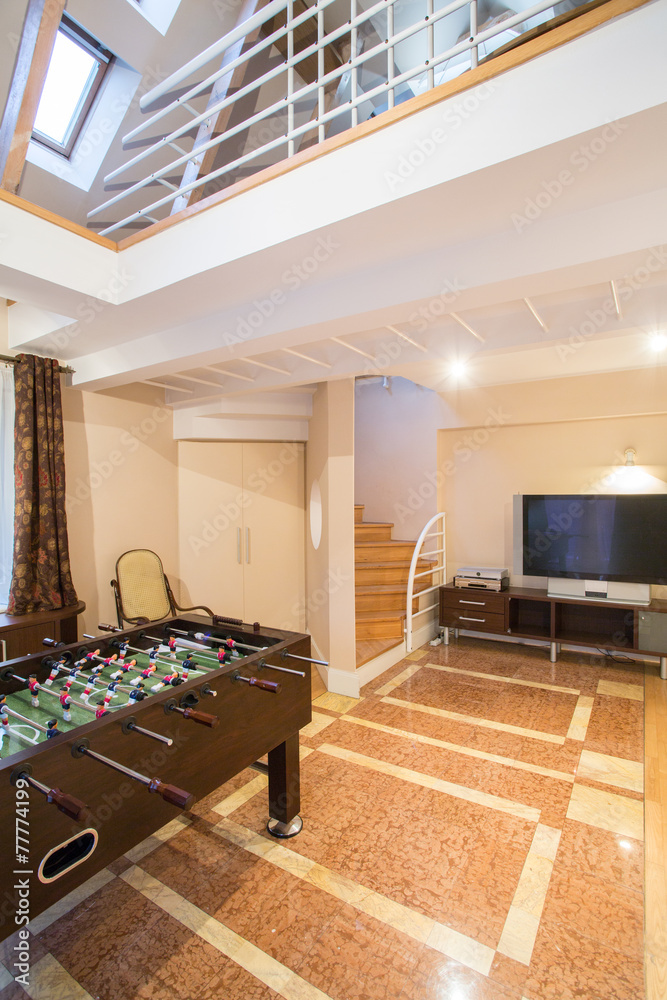 Fotografie Table football inside expensive house