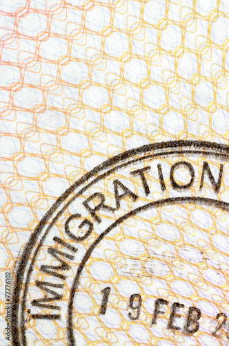 Fotografía Passport immigration stamp photo