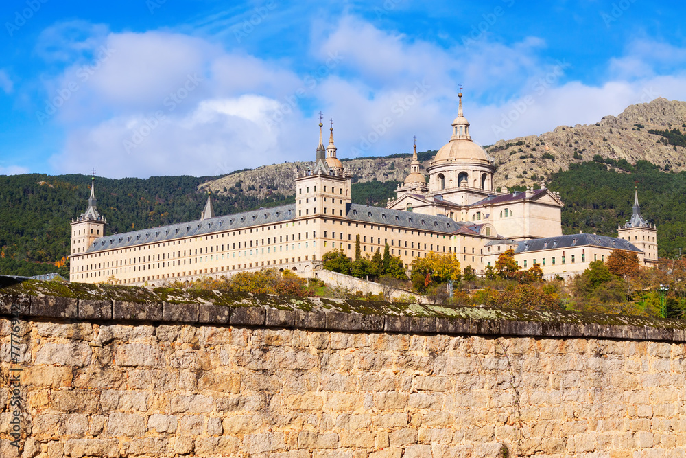  Royal Palace in autumn day.  Escorial