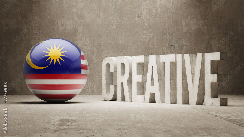 Naklejka premium Malaysia. Creative Concept