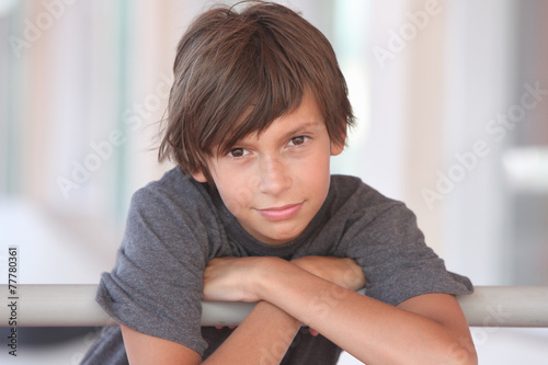 portrait of a boy outdoors