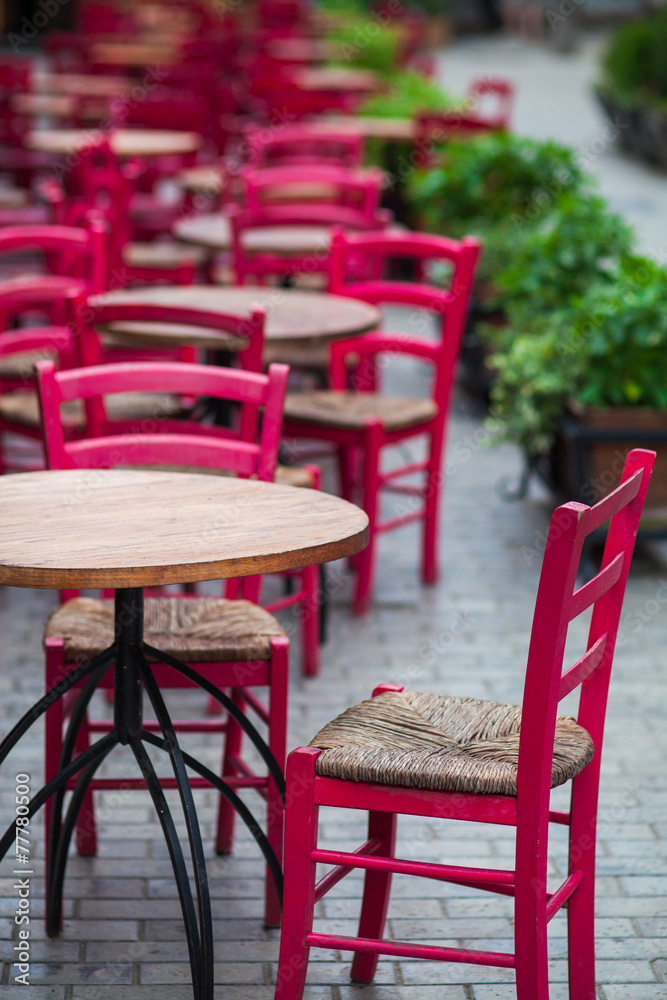 Old fashioned cafe terrace