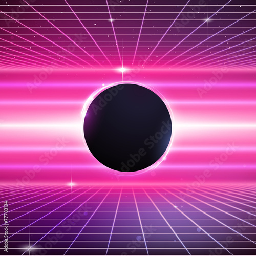 80s Retro Sci-Fi Background