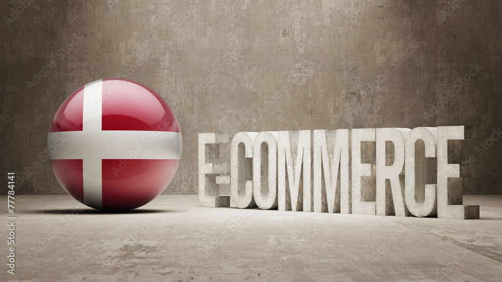 Naklejka premium Denmark. E-Commerce Concept.