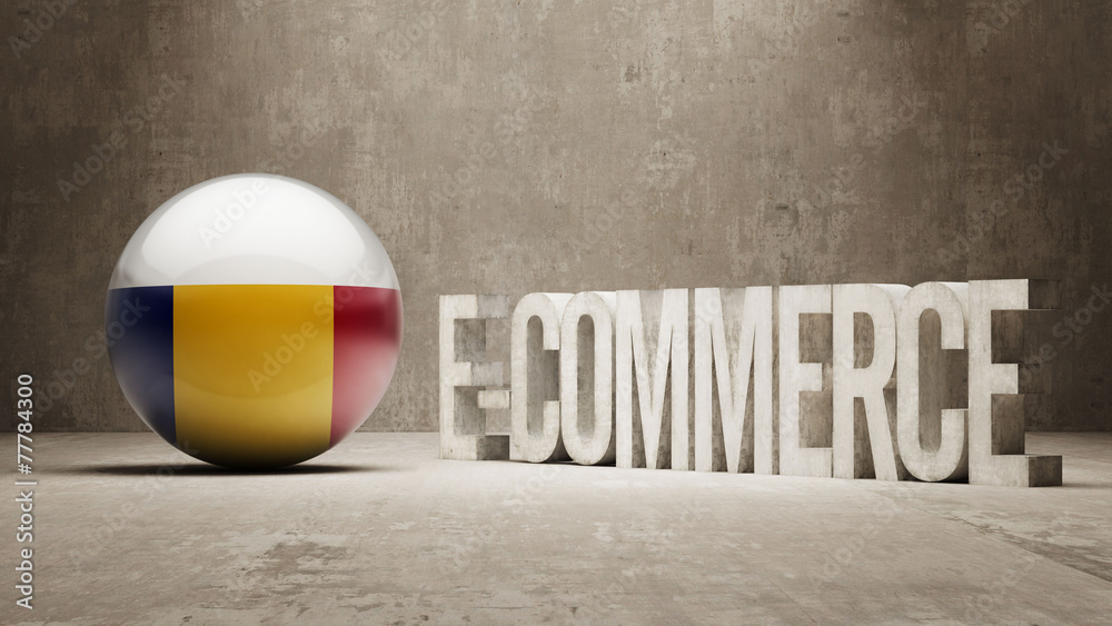Naklejka premium Romania. E-Commerce Concept.