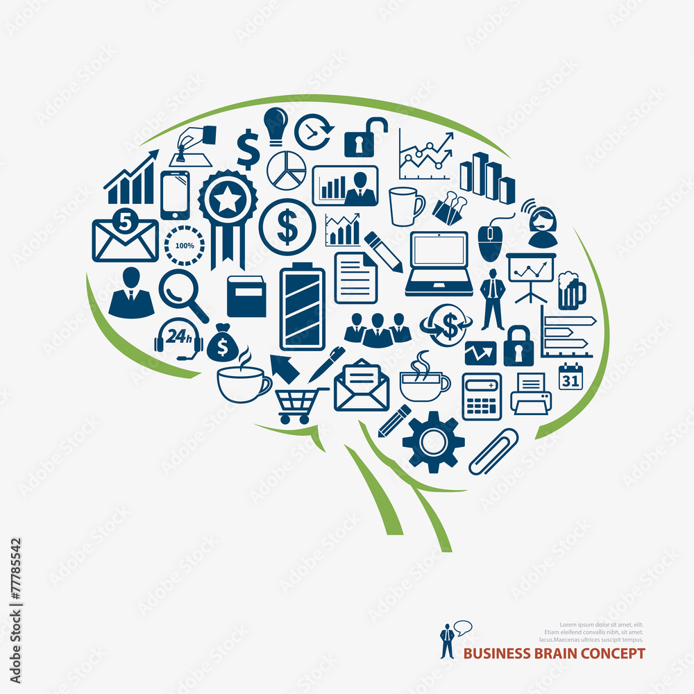 brain icon business concept brain icon business concept