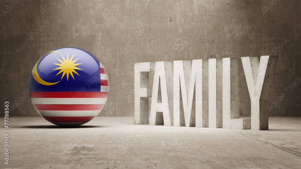 Naklejka premium Malaysia. Family Concept.