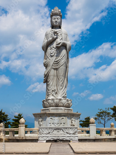 Statue in Naksansa Temple in Sokcho, South Korea photo