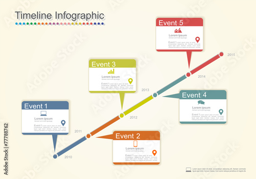 Timeline infographics. Vector illustration