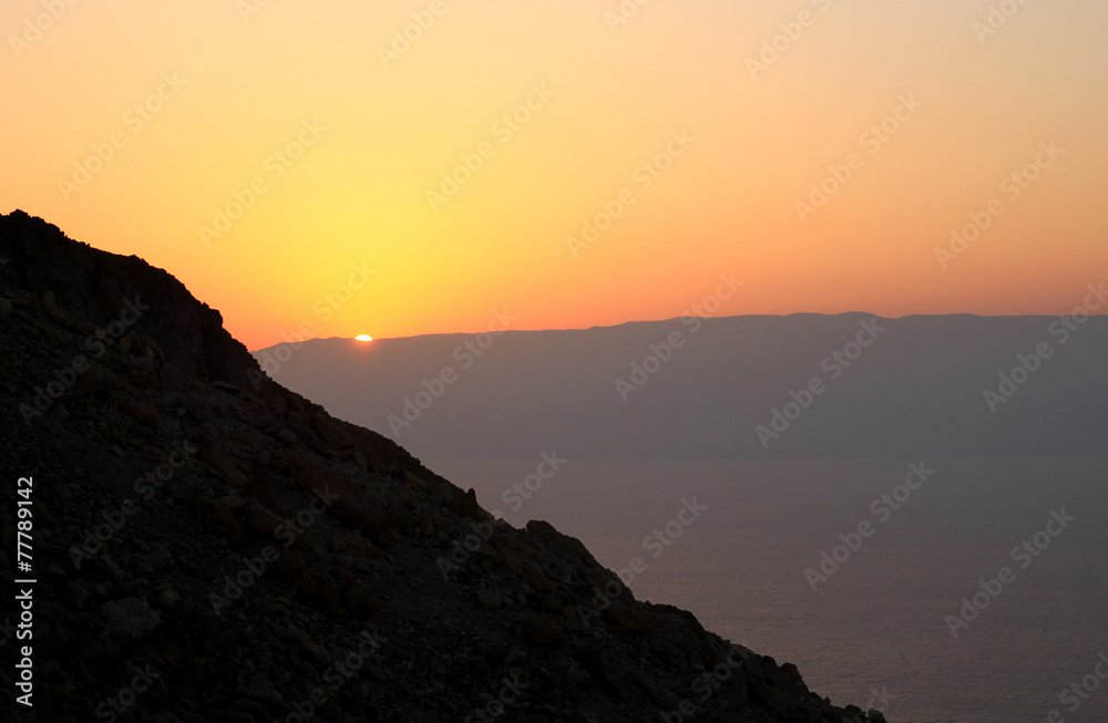 Sunrise over the Dead Sea