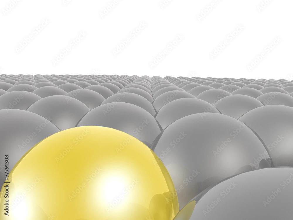 Obraz premium Yellow and grey spheres