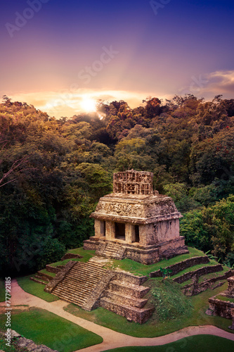 Palenque, Maya city in Chiapas, Mexico photo