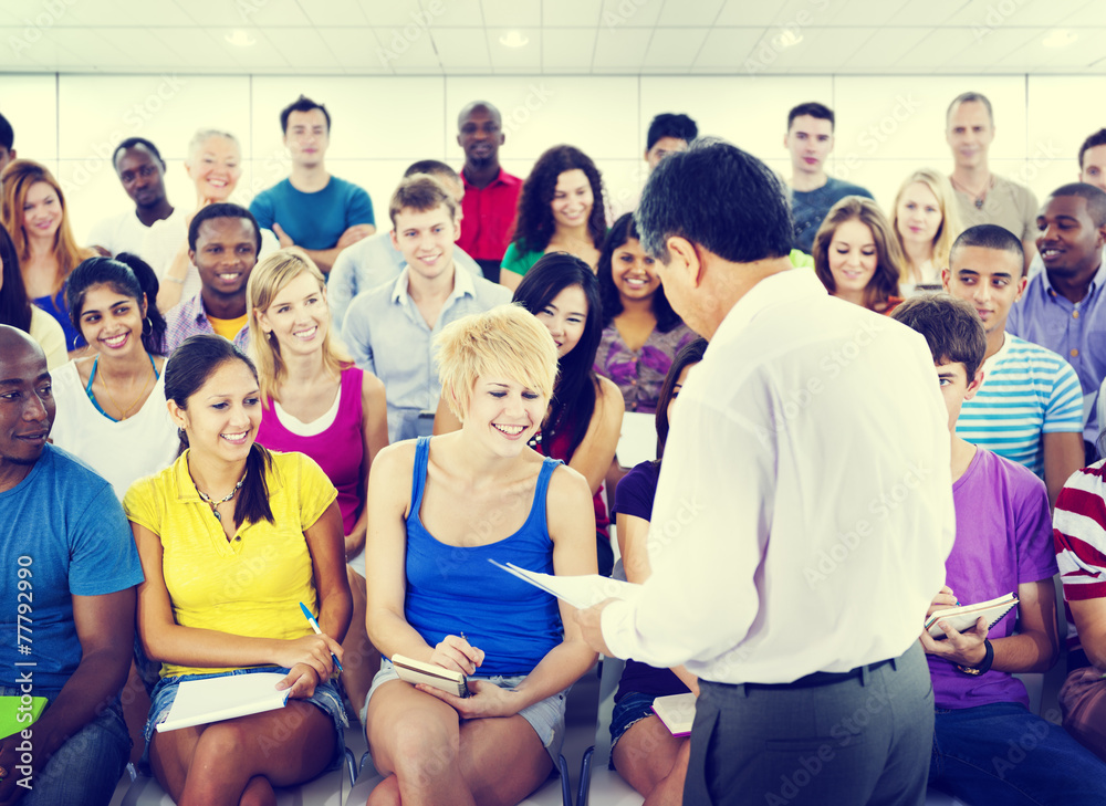 Group People Casual Lecture Teacher Speaker Notes Concept Group People Casual Lecture Teacher Speaker Notes Concept