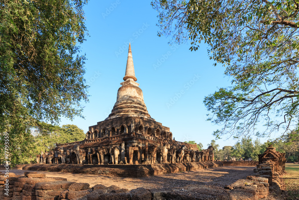 Wat Chang Lom, Sri Satchanalai Historical Park, Thailand