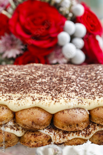 Valentines day party: tiramisu cake