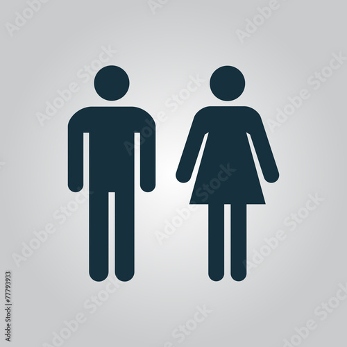 man and woman icons, toilet sign, restroom icon